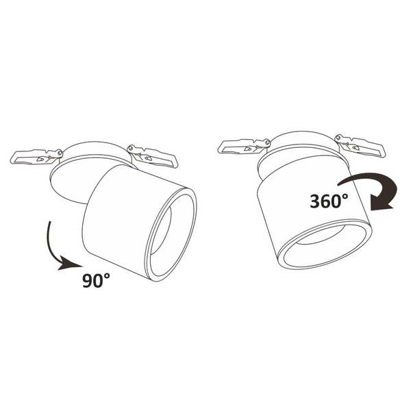 Regulowany wpust biały HARON 309464 sufitowa lampa LED 20W 3000K