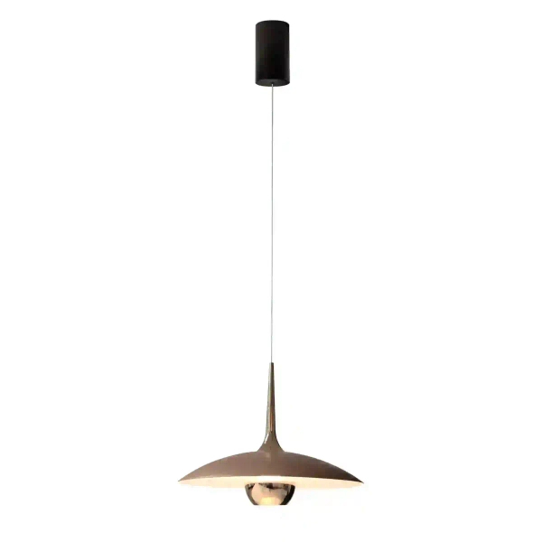 Wisząca lampa kopuła MANUKA złota czarna P0674 1xLED 12W 3000K metalowa