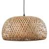 Lampa wisząca bambusowa Korfu 329110 do sypialni brązowa czarna