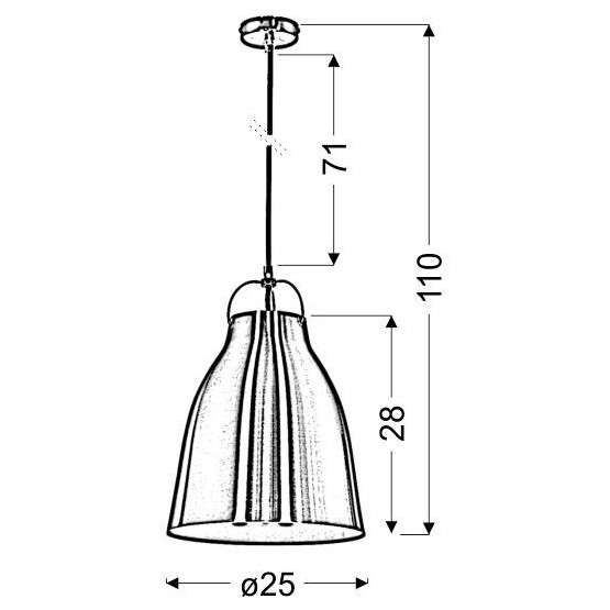 Lampa wisząca PENSILVANIA 31-39347 metalowa zwis nad stół miedziany