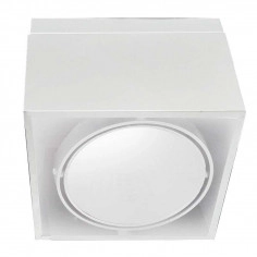 Spot LAMPA sufitowa BLOCCO ML476 Milagro natynkowa OPRAWA metalowa LED 7W 3000K oczko regulowane kostka cube biała