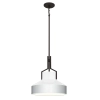 Lampa zwisająca nad wyspę Brecken QZ-BRECKEN-2P-AB-OPAL biała mosiądz