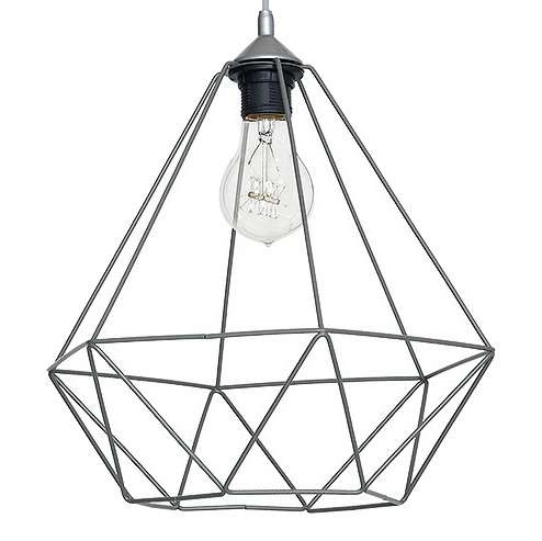 LAMPA wisząca BASKET 7212 Milagro druciana OPRAWA metalowa ZWIS klatka loft biała