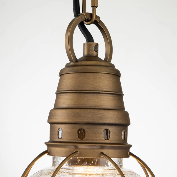 Wisząca lampa na łańcuchu Bridge Point KL-BRIDGEPOINT8S-NBR IP44 mosiądz