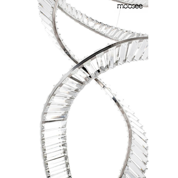 Lampa wisząca kryształowa Cordon MSE1501100194 Moosee LED 115W 3000K chrom