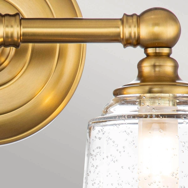 Salonowa lampa ścienna Huguenot Lake FE-HUGOLAKE2BATH-BB Feiss mosiądz