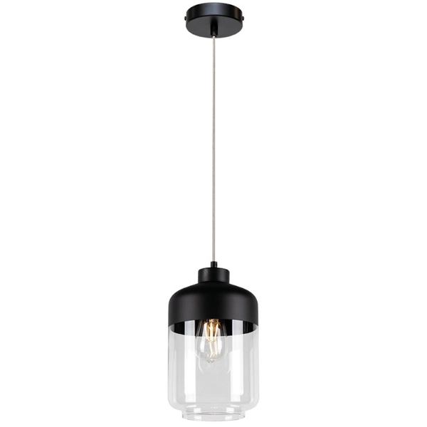 Skandynawska lampa wisząca AMARETTO 15790104 szklana przezroczysty czarny