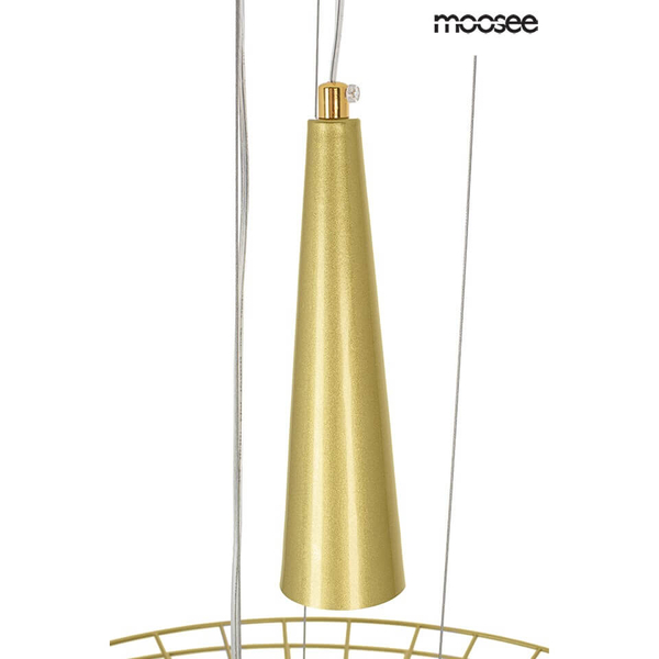 Lampa wisząca loftowa Sesto MSE010100336 Moosee druciak złota