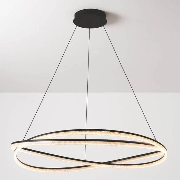 Lampa zwisająca do salonu ILAVE LE44323 LED 68W 3000K wstęga czarna