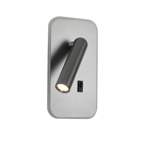 Kinkiet ścienny z regulacją Doria WL-83957-1-GR LED 8W 3000K metalowa szara
