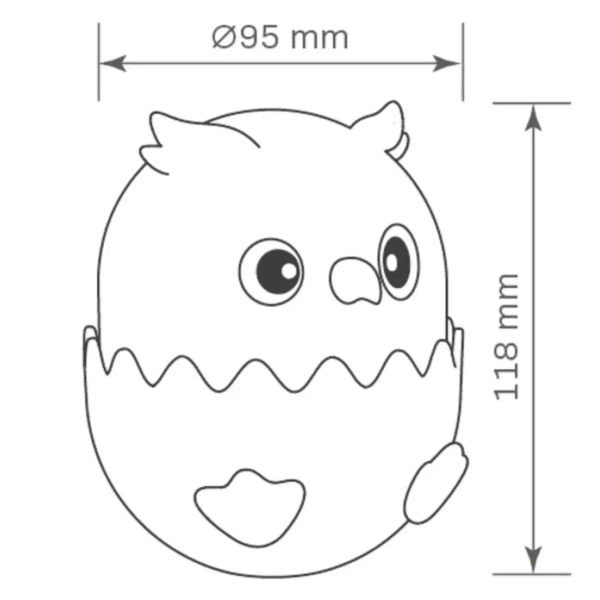Lampka stołowa dla dziecka Sówka 329028 LED 1W 3000K RGB USB różowa