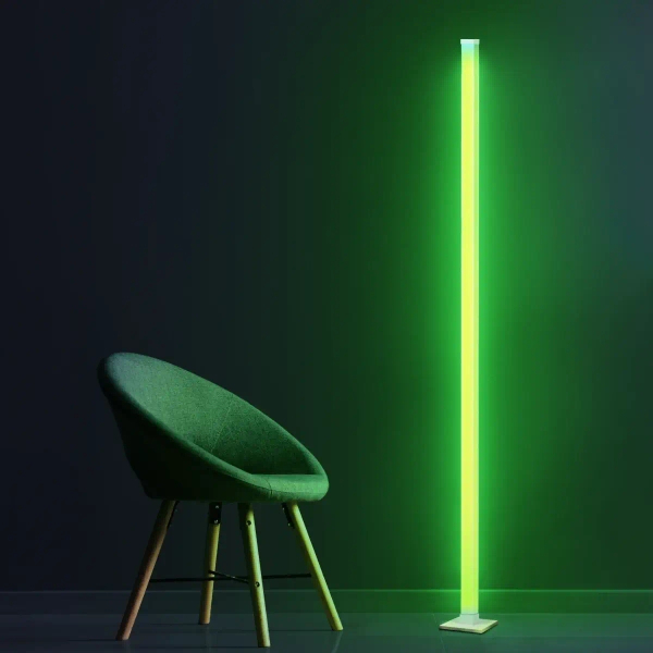 Lampa podłogowa Magical 325211 Polux z pilotem podłużna biała