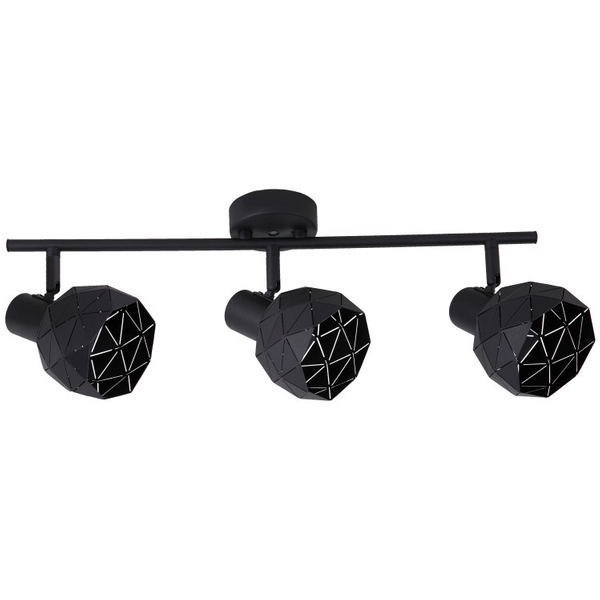 Regulowana LAMPA sufitowa REUS LP-8069/3WS BK Light Prestige metalowa OPRAWA geometryczny spot czarny