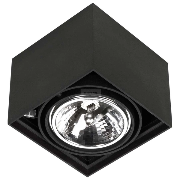 Spot LAMPA sufitowa Cardi I Nero Orlicki Design natynkowa OPRAWA kostka czarna