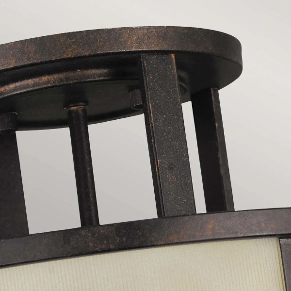 Plafon LAMPA sufitowa FE-FUSION-SF Elstead FEISS okrągła OPRAWA klasyczna abażurowa brąz