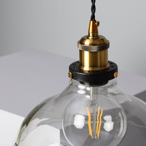 Kuchenna lampa zwis Hinti ABR-SLWH Abruzzo kopuła przezroczysty złoty
