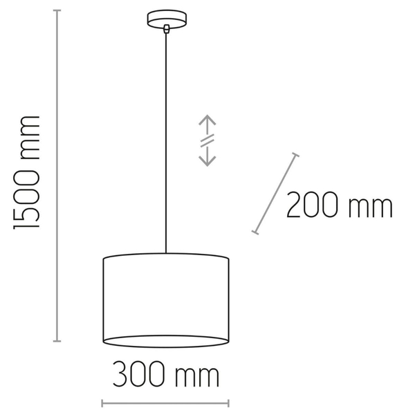 Lampa wisząca jutowa Juta 6580 TK Lighting okrągła metalowa brązowa