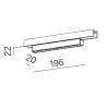 Podłużna lampa sufitowa magnetyczna ON/OFF RAFTER mini czarna LED 9W 3000K listwa 16458-M930-WB-00-12