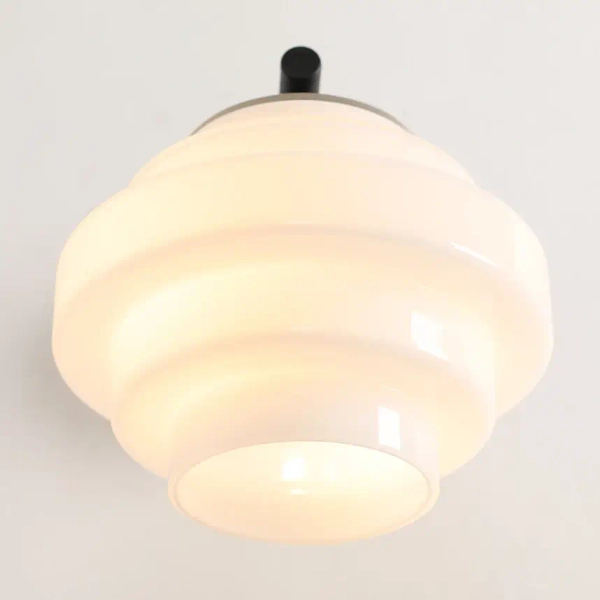 Szklana lampa ścienna FILO 9002C1 ryflowana biała czarna