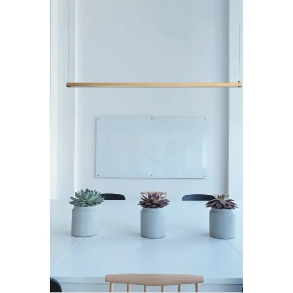 Lampa wisząca minimalistyczna BEAM ST-8960-L80 złota żelazna LED 8W 3000K nad wyspę liniowa