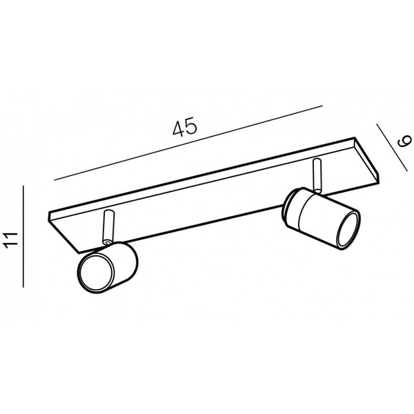 Sufitowa lampa regulowana Noemie czarne reflektorki do holu