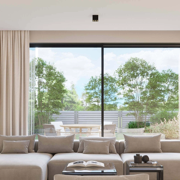 Prostokątny plafon Ozzy SL.1211 Sollux LED 16W 4000K podłużny czarny