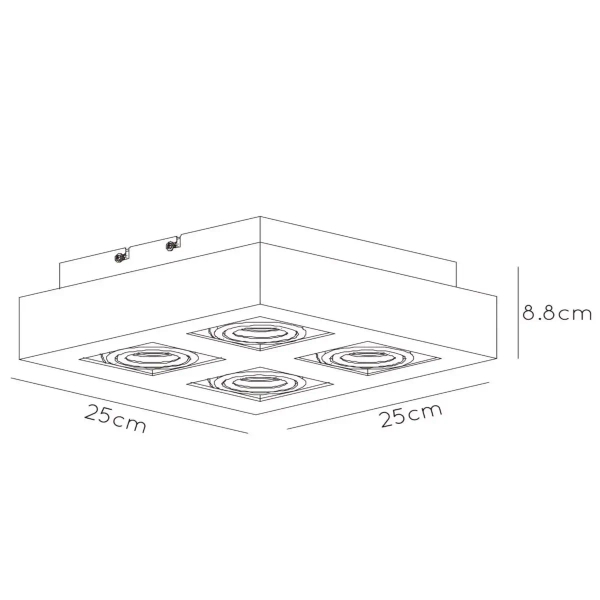 Lampa sufitowa XIRAX 09119/21/31 Lucide natynkowa biała czarna