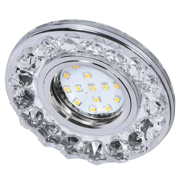 Ledowy wpust sufitowy 2273617 okrągła lampa LED 3W 6500K chrom