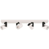 Sufitowa LAMPA plafon MOLA SPL-2846-4 WH Italux metalowa OPRAWA regulowane reflektorki na listwie białe czarne