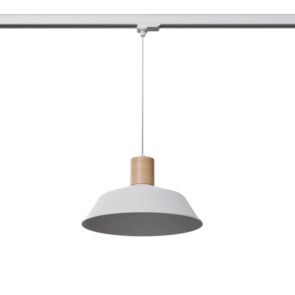 Wisząca lampa trzyfazowa FANO MYL.00231 z żarówką kopuła biały brązowy
