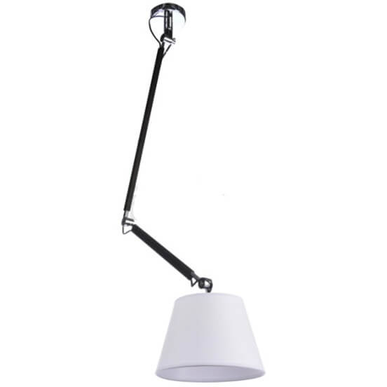 Wisząca lampa regulowana Zyta do przedpokoju czarna biała