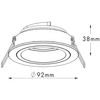 Metalowa lampa sufitowa Chuck 92699-N Zumaline wpust do zabudowy