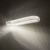 Owalna lampa wisząca LUXORA 11707 LED 40W 3000K kryształowa nikiel