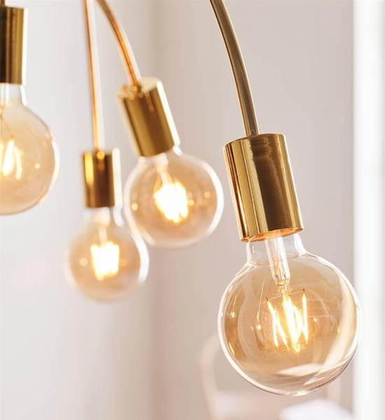 Nowoczesna lampa wisząca Lavello złota nad stół do jadalni