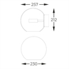 Szklany kinkiet kula Enceladus W0428-01D-L4AC Zumaline LED 5W 3000K złoty
