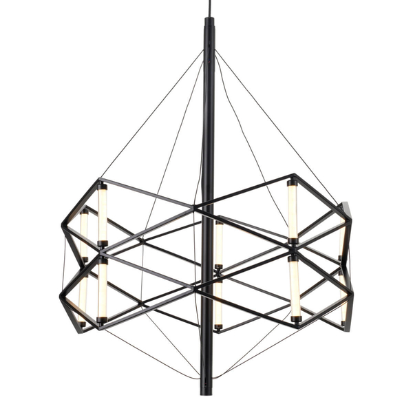 Wisząca lampa do salonu SPACE ST-9858 P/S black LED 20W industrialna czarny