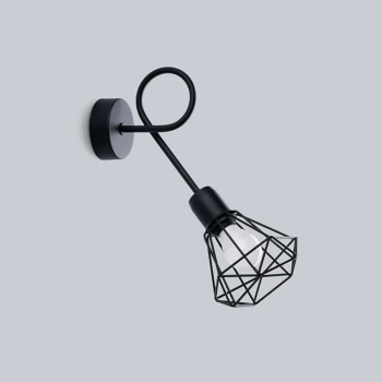 Lampa ścienna ARTEMIS SL.1108 czarna industrialna druciana E14
