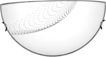 Ścienna lampa półokrągła Mataro K-3721 do holu chrom biała