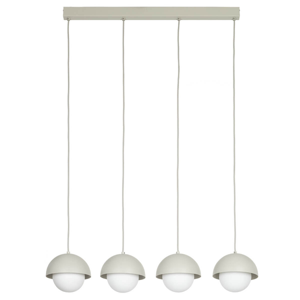 Wisząca lampa na listwie Bono 10213 bubbles do jadalni beżowa biała