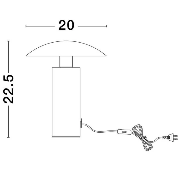 Nocna lampka do sypialni TEJERIAS LE44959 LED 5W 3000K grzybek czarna