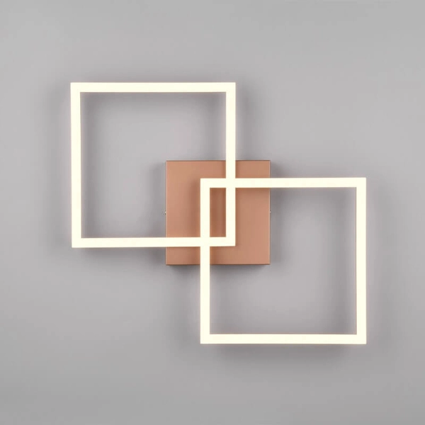 Lampa sufitowa ramki TRAIL R64492165 LED 20W 3000K metalowa miedziana