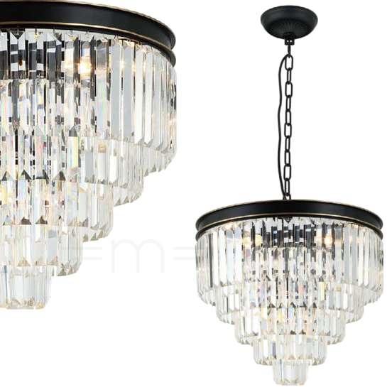 Żyrandol LAMPA wisząca Artico Orlicki Design kryształowa OPRAWA okrągły zwis na łańcuchu glamour crystal przezroczysty