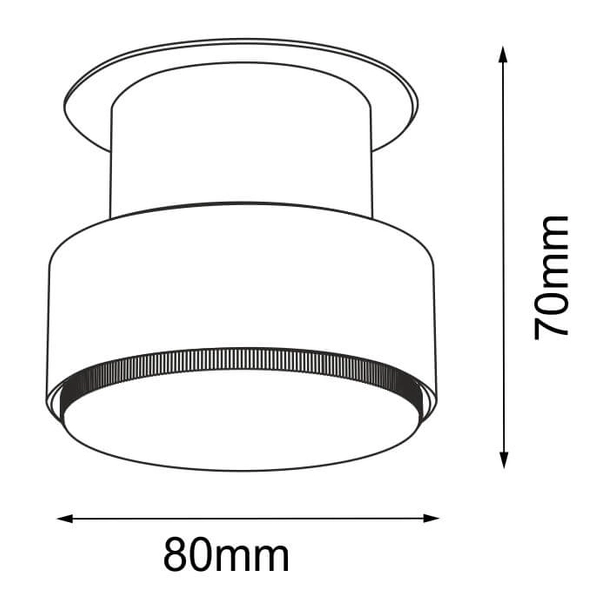 Pojedynczy spot Etna 1265 BROSline natynkowy metalowy czarny