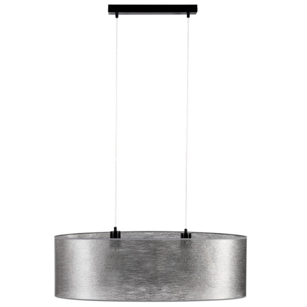 Loftowa lampa wisząca NEVOA 17930204 kulista zwis abażurowy srebrny