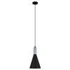 Loft LAMPA wisząca KHALEO MDM-3030/1 BK+CR Italux stożek OPRAWA metalowa ZWIS industrialny chrom czarny