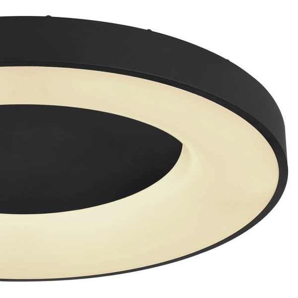 Nowoczesna LAMPA sufitowa JOLLI 41758-42B Globo metalowy plafon LED 42W 2700K - 6000K okrągły czarny