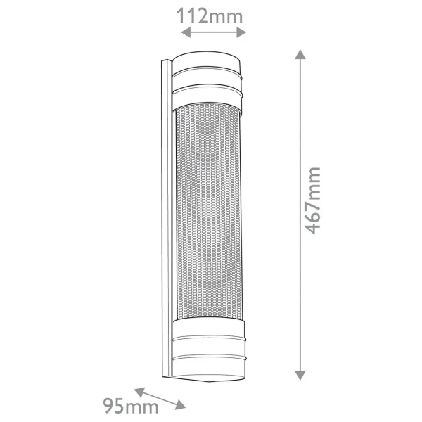 Podłużny kinkiet ścienny Willard QN-WILLARD-2WB-UBZ-PG tuba szklany czarny