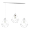 LAMPA wisząca BASKET 7213 Milagro loftowa OPRAWA metalowa listwa ZWIS druciane klatki białe