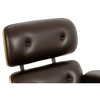 Obrotowy fotel Lounge KH1501100150 brązowy do salonu z podnóżkiem