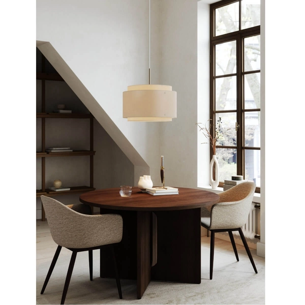 Lampa wisząca abażurowa Takai 2320403018 DFTP do jadalni beżowa